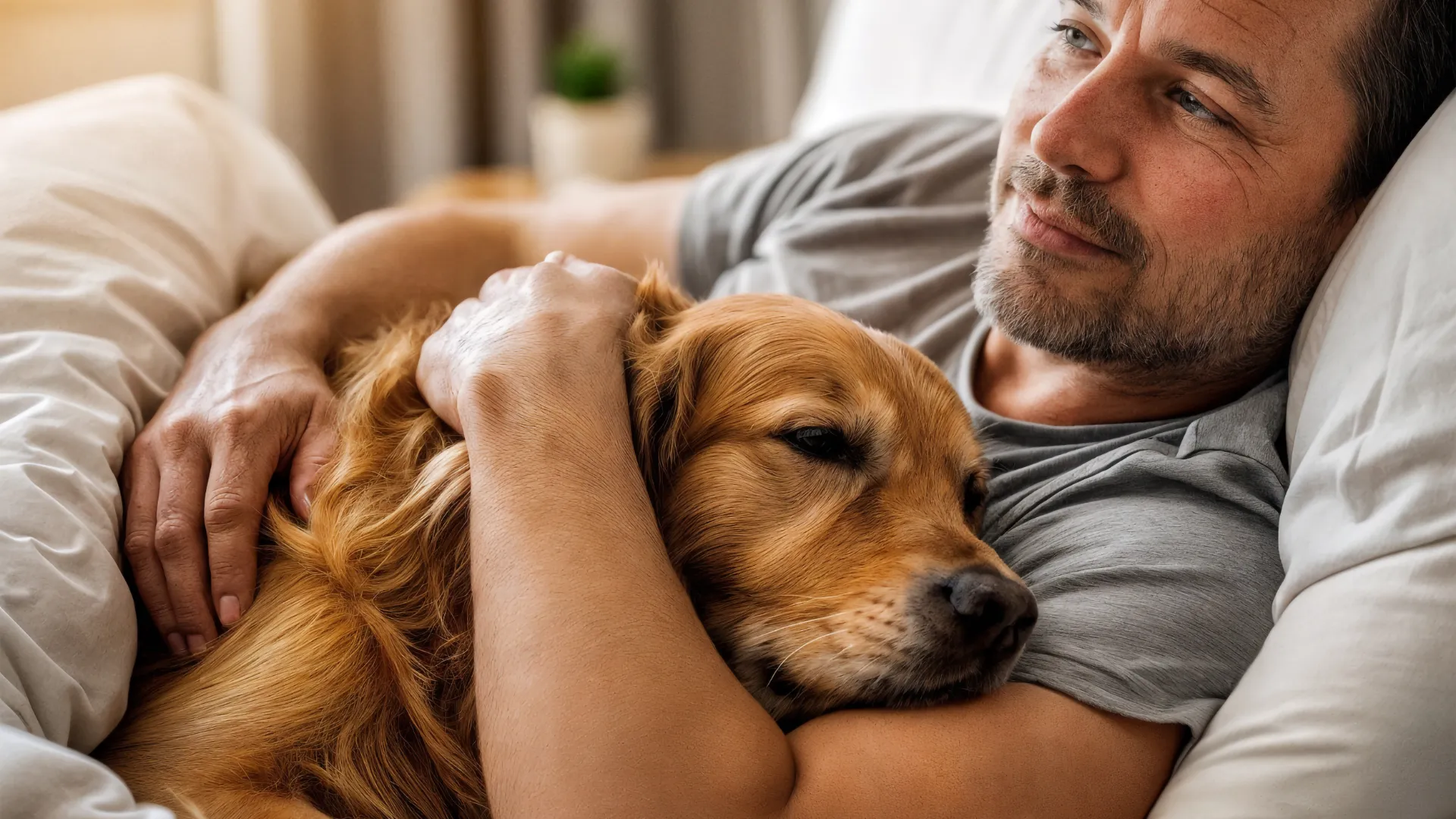 보호자가 나가자 불안해하며 문 앞을 서성이는 강아지