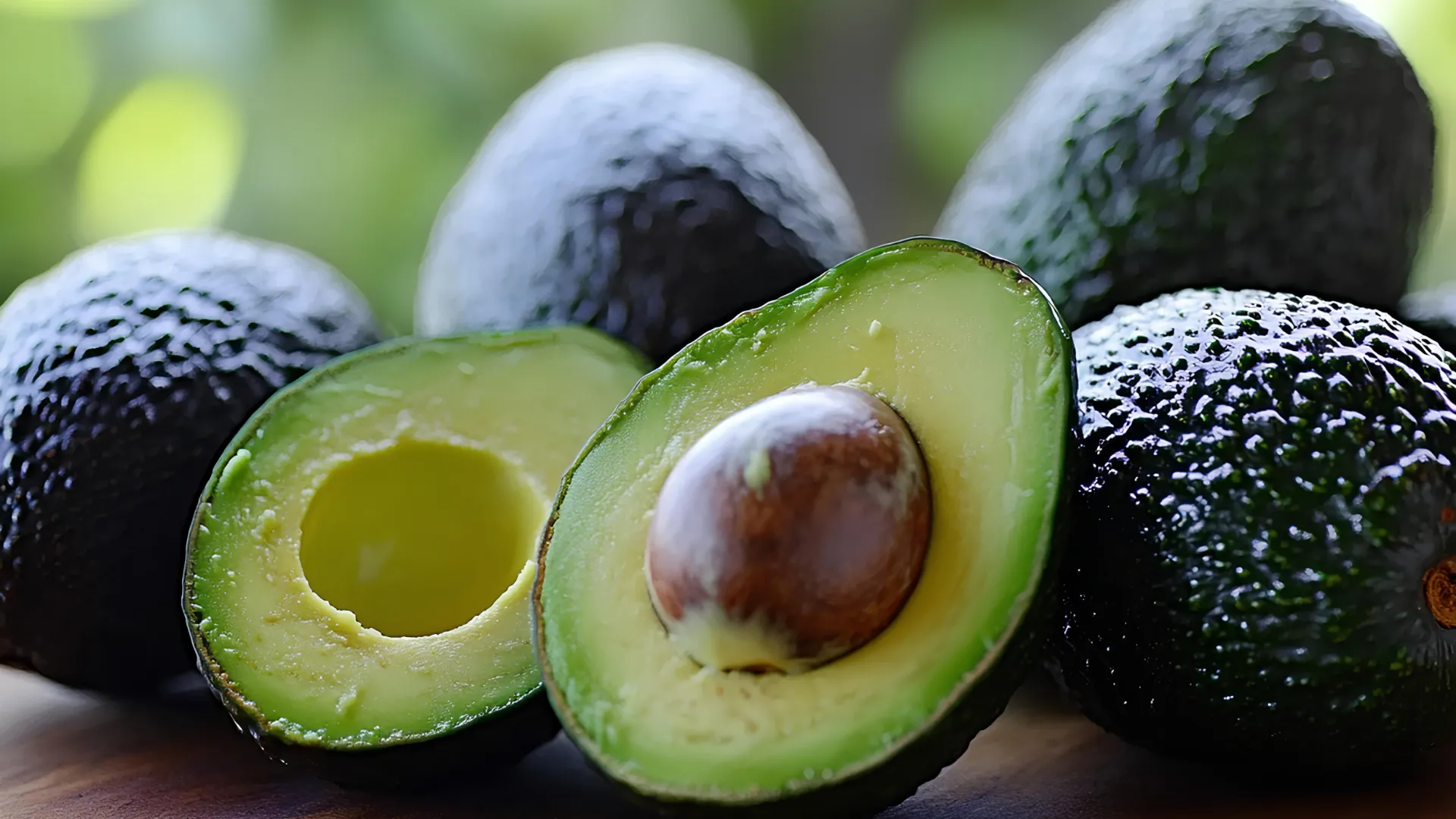 위험한 견과류와 아보카도 이미지